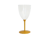 כוס יין מהודרת מפלסטיק 6 יח' - זהב